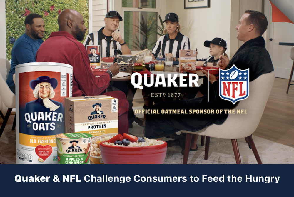 Quaker challenges consumers to help donate 5 million meals by Super Bowl  LVII