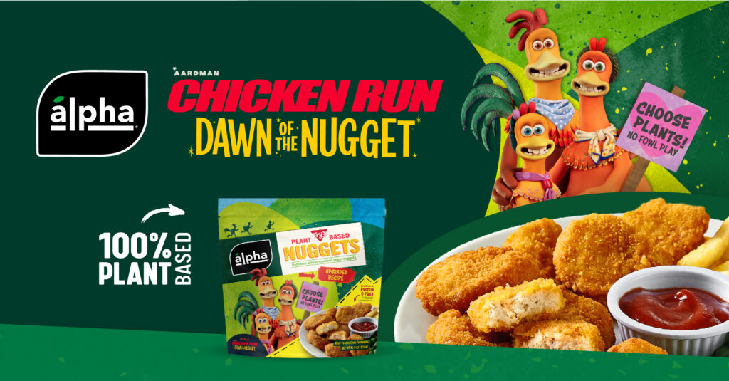 Plant-based food company Alpha Foods in with ‘Chicken Run’ sequel